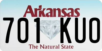 AR license plate 701KUO