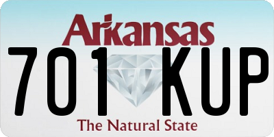 AR license plate 701KUP