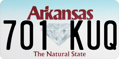 AR license plate 701KUQ