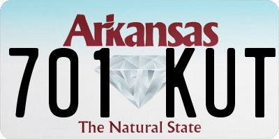 AR license plate 701KUT