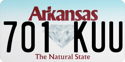 AR license plate 701KUU