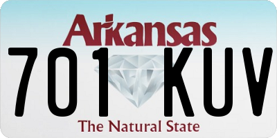 AR license plate 701KUV