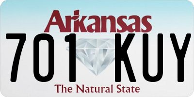 AR license plate 701KUY