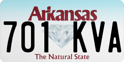 AR license plate 701KVA