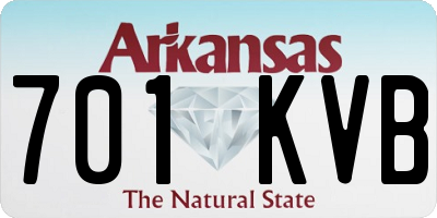 AR license plate 701KVB