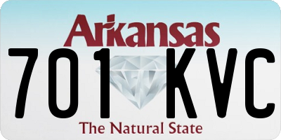 AR license plate 701KVC