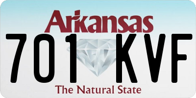AR license plate 701KVF