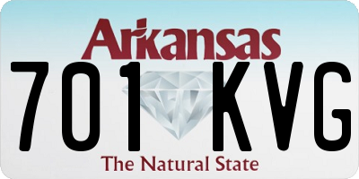 AR license plate 701KVG
