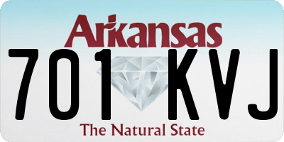 AR license plate 701KVJ