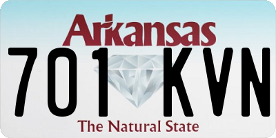 AR license plate 701KVN