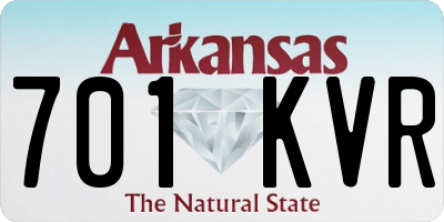 AR license plate 701KVR