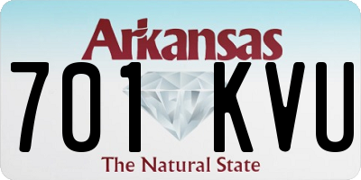 AR license plate 701KVU