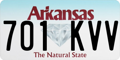 AR license plate 701KVV