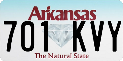 AR license plate 701KVY