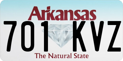 AR license plate 701KVZ