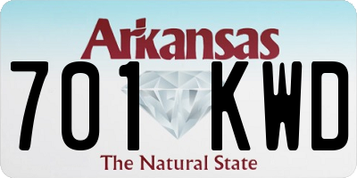 AR license plate 701KWD
