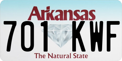 AR license plate 701KWF