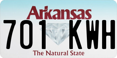 AR license plate 701KWH