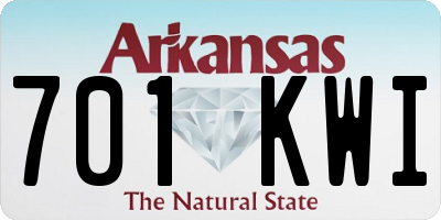 AR license plate 701KWI