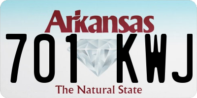 AR license plate 701KWJ