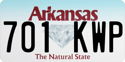AR license plate 701KWP
