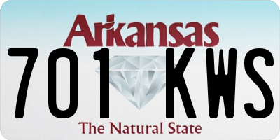 AR license plate 701KWS