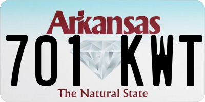 AR license plate 701KWT