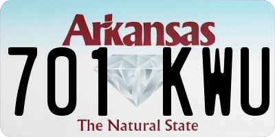 AR license plate 701KWU