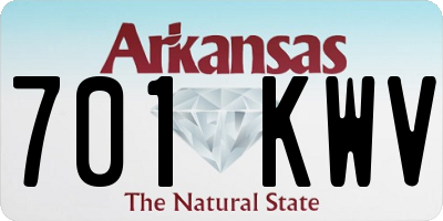 AR license plate 701KWV