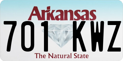 AR license plate 701KWZ