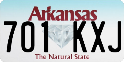 AR license plate 701KXJ