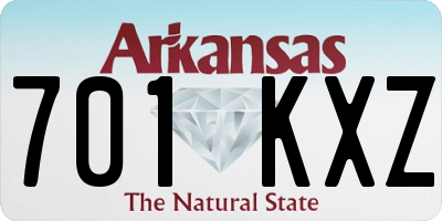 AR license plate 701KXZ