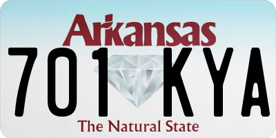 AR license plate 701KYA