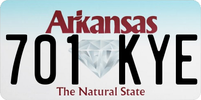 AR license plate 701KYE
