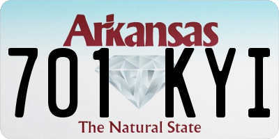 AR license plate 701KYI