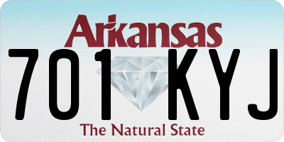 AR license plate 701KYJ