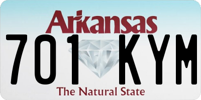 AR license plate 701KYM