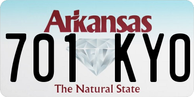 AR license plate 701KYO