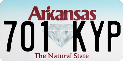 AR license plate 701KYP