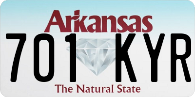 AR license plate 701KYR