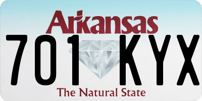 AR license plate 701KYX