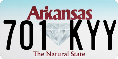AR license plate 701KYY