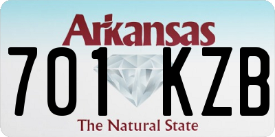 AR license plate 701KZB