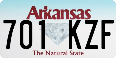 AR license plate 701KZF