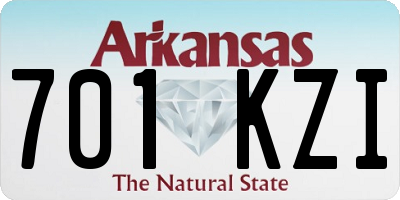 AR license plate 701KZI