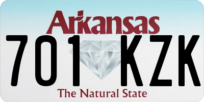 AR license plate 701KZK