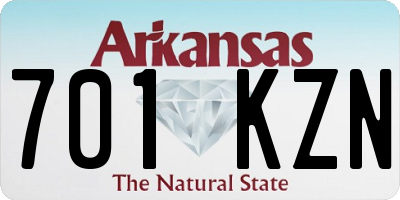 AR license plate 701KZN
