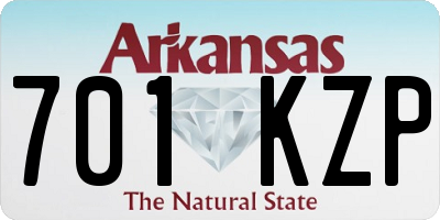 AR license plate 701KZP