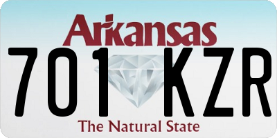 AR license plate 701KZR