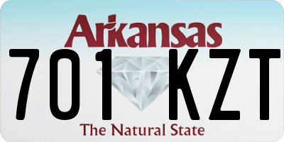 AR license plate 701KZT